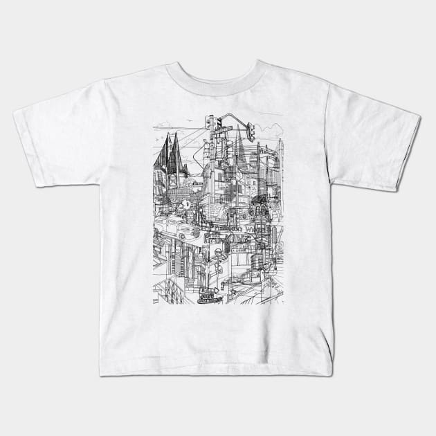 San Francisco! Kids T-Shirt by davidbushell82